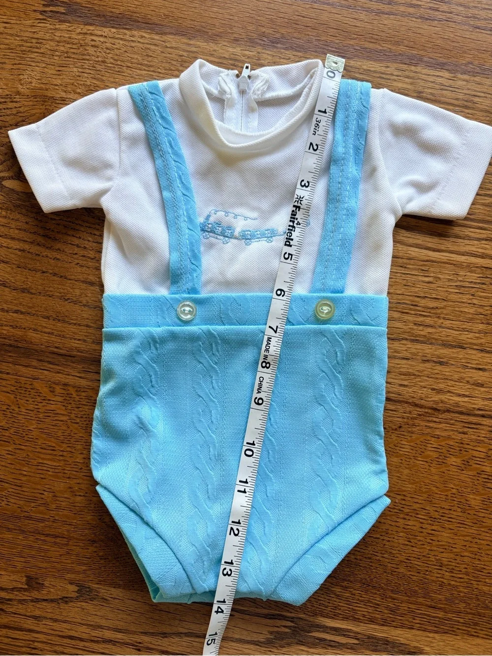 VTG Little Me by Lois Baby Blue Button-Up Outfit and Jacket set- size NB?